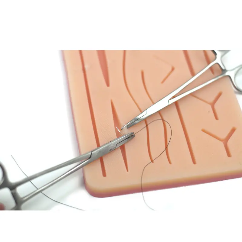 Kit de prática de almofada de sutura cirúrgica, módulo de prática de almofada de sutura de pele, kit de sutura para treinamento